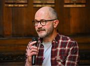 20 May 2025; Bohemians FC Pride Committee member Jim McIlroy speaking at the launch of Bohemian Football Club Social Impact Report at the Mansion House in Dublin. Photo by Sam Barnes/Sportsfile