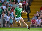 18 May 2025; Aaron Gillane of Limerick during the Munster GAA Hurling Senior Championship Round 4 match between Limerick and Cork at TUS Gaelic Grounds in Limerick. Photo by Sam Barnes/Sportsfile
