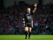 18 May 2025; Referee Liam Gordon during the Munster GAA Hurling Senior Championship Round 4 match between Limerick and Cork at TUS Gaelic Grounds in Limerick. Photo by Sam Barnes/Sportsfile