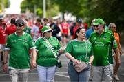18 May 2025; Limerick supporters arrive before the Munster GAA Hurling Senior Championship Round 4 match between Limerick and Cork at TUS Gaelic Grounds in Limerick. Photo by Sam Barnes/Sportsfile