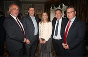 20 May 2025; Federation of Irish Sport CEO Mary O'Connor, centre, with guests during the Irish Sport Industry Awards 2025 at College Green Hotel in Dublin. Photo by David Fitzgerald/Sportsfile
