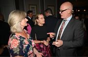20 May 2025; Swim Ireland CEO Sarah Keane, centre, and guests during the Irish Sport Industry Awards 2025 at College Green Hotel in Dublin. Photo by David Fitzgerald/Sportsfile