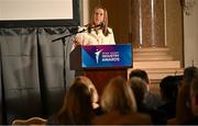 20 May 2025; Federation of Irish Sport CEO Mary O'Connor during the Irish Sport Industry Awards 2025 at College Green Hotel in Dublin. Photo by David Fitzgerald/Sportsfile