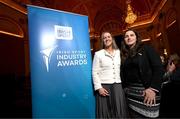 20 May 2025; Federation of Irish Sport CEO Mary O'Connor, left, and Sport Ireland disability lead Geraldine McTavish during the Irish Sport Industry Awards 2025 at College Green Hotel in Dublin. Photo by David Fitzgerald/Sportsfile