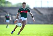 18 May 2025; Jordan Flynn of Mayo during the GAA Football All-Ireland Senior Championship Round 1 match between Mayo and Cavan at Hastings Insurance MacHale Park in Castlebar, Mayo. Photo by Piaras Ó Mídheach/Sportsfile
