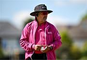21 May 2025; Umpire Richard Illingsworth during the first match of the One Day International Series between Ireland and the West Indies at Clontarf Cricket Club in Dublin. Photo by Sam Barnes/Sportsfile