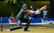 21 May 2025; Ireland batter Tom Mayes in action during the first match of the One Day International Series between Ireland and the West Indies at Clontarf Cricket Club in Dublin. Photo by Sam Barnes/Sportsfile