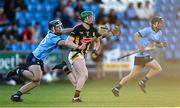 21 May 2025; Ivan Bolger of Kilkenny in action against Daniel O'Kelly of Dublin during the oneills.com Leinster GAA Hurling U20 Championship final match between Dublin and Kilkenny at Laois Hire O'Moore Park in Portlaoise, Laois. Photo by Piaras Ó Mídheach/Sportsfile