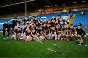21 May 2025; Kilkenny players celebrate after their side's victory in the oneills.com Leinster GAA Hurling U20 Championship final match between Dublin and Kilkenny at Laois Hire O'Moore Park in Portlaoise, Laois. Photo by Piaras Ó Mídheach/Sportsfile