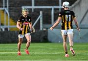 21 May 2025; Kilkenny players Jeff Neary and Aaron McEvoy, 11, celebrate after their side's victory in the oneills.com Leinster GAA Hurling U20 Championship final match between Dublin and Kilkenny at Laois Hire O'Moore Park in Portlaoise, Laois. Photo by Piaras Ó Mídheach/Sportsfile