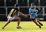 21 May 2025; Cathal Kennedy of Dublin in action against Darragh Vereker of Kilkenny during the oneills.com Leinster GAA Hurling U20 Championship final match between Dublin and Kilkenny at Laois Hire O'Moore Park in Portlaoise, Laois. Photo by Piaras Ó Mídheach/Sportsfile