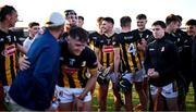 21 May 2025; Kilkenny players, including Rory Garrett, 3, celebrate after their side's victory in the oneills.com Leinster GAA Hurling U20 Championship final match between Dublin and Kilkenny at Laois Hire O'Moore Park in Portlaoise, Laois. Photo by Piaras Ó Mídheach/Sportsfile