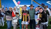 21 May 2025; Rory Glynn of Kilkenny celebrates with supporters after victory in the oneills.com Leinster GAA Hurling U20 Championship final match between Dublin and Kilkenny at Laois Hire O'Moore Park in Portlaoise, Laois. Photo by Piaras Ó Mídheach/Sportsfile