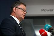 22 May 2025; Camogie Association president Brian Molloy during a media conference after a Camogie Association Special Congress at Croke Park in Dublin. Photo by Ramsey Cardy/Sportsfile