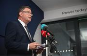 22 May 2025; Camogie Association president Brian Molloy during a media conference after a Camogie Association Special Congress at Croke Park in Dublin. Photo by Ramsey Cardy/Sportsfile