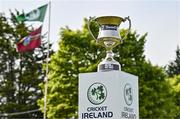 23 May 2025; A general view of the series trophy  before the second match of the One Day International Series between Ireland and the West Indies at Clontarf Cricket Club in Dublin. Photo by Sam Barnes/Sportsfile