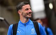 23 May 2025; Padraig Amond of Waterford arrives before the SSE Airtricity Men's Premier Division match between St Patrick's Athletic and Waterford at Richmond Park in Dublin. Photo by Seb Daly/Sportsfile