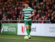23 May 2025; Josh Honohan of Shamrock Rovers during the SSE Airtricity Men's Premier Division match between Derry City and Shamrock Rovers at The Ryan McBride Brandywell Stadium in Derry. Photo by Stephen McCarthy/Sportsfile