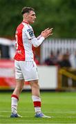 23 May 2025; Mason Melia of St Patrick's Athletic after scoring their side's first goal during the SSE Airtricity Men's Premier Division match between St Patrick's Athletic and Waterford at Richmond Park in Dublin. Photo by Seb Daly/Sportsfile