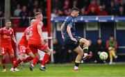 23 May 2025; Cian Kavanagh of Sligo Rovers in action against JJ Lunney of Shelbourne during the SSE Airtricity Men's Premier Division match between Shelbourne and Sligo Rovers at Tolka Park in Dublin. Photo by Piaras Ó Mídheach/Sportsfile