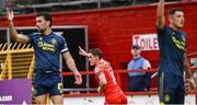 23 May 2025; John Martin of Shelbourne celebrates scoring his side's first goal during the SSE Airtricity Men's Premier Division match between Shelbourne and Sligo Rovers at Tolka Park in Dublin. Photo by Piaras Ó Mídheach/Sportsfile
