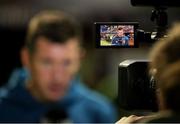23 May 2025; Cork City manager Ger Nash is interviewed after his side's defeat in the SSE Airtricity Men's Premier Division match between Galway United and Cork City at Eamonn Deacy Park in Galway. Photo by Thomas Flinkow/Sportsfile