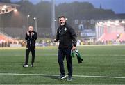 23 May 2025; Shamrock Rovers manager Stephen Bradley celebrates after the SSE Airtricity Men's Premier Division match between Derry City and Shamrock Rovers at The Ryan McBride Brandywell Stadium in Derry. Photo by Stephen McCarthy/Sportsfile