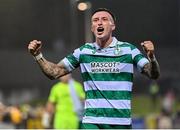 23 May 2025; Danny Grant of Shamrock Rovers celebrates after the SSE Airtricity Men's Premier Division match between Derry City and Shamrock Rovers at The Ryan McBride Brandywell Stadium in Derry. Photo by Stephen McCarthy/Sportsfile