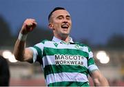 23 May 2025; Aaron McEneff of Shamrock Rovers celebrates after the SSE Airtricity Men's Premier Division match between Derry City and Shamrock Rovers at The Ryan McBride Brandywell Stadium in Derry. Photo by Stephen McCarthy/Sportsfile
