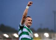 23 May 2025; Aaron McEneff of Shamrock Rovers celebrates after the SSE Airtricity Men's Premier Division match between Derry City and Shamrock Rovers at The Ryan McBride Brandywell Stadium in Derry. Photo by Stephen McCarthy/Sportsfile