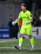 23 May 2025; Shamrock Rovers goalkeeper Ed McGinty celebrates at the final whistle of the SSE Airtricity Men's Premier Division match between Derry City and Shamrock Rovers at The Ryan McBride Brandywell Stadium in Derry. Photo by Stephen McCarthy/Sportsfile