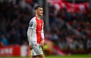 23 May 2025; Mason Melia of St Patrick's Athletic during the SSE Airtricity Men's Premier Division match between St Patrick's Athletic and Waterford at Richmond Park in Dublin. Photo by Seb Daly/Sportsfile