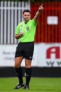 23 May 2025; Referee Rob Hennessy during the SSE Airtricity Men's Premier Division match between St Patrick's Athletic and Waterford at Richmond Park in Dublin. Photo by Seb Daly/Sportsfile