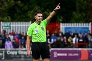 23 May 2025; Referee Rob Hennessy during the SSE Airtricity Men's Premier Division match between St Patrick's Athletic and Waterford at Richmond Park in Dublin. Photo by Seb Daly/Sportsfile