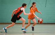 24 May 2025; Action during the Basketball U13 Girls SF1 match between Cornageeha, Sligo, and Rathmore-Gneeveguilla, Kerry, during day one of the Cairn Community Games Multi-Sports Finals 2025 at Gormanston Park in Meath. Photo by Shauna Clinton/Sportsfile