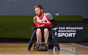 24 May 2025; Alan Lynch of Rebel Wheelers MSC during the Irish Wheelchair Rugby League final match between Ulster Barbarians and Rebel Wheelers MSC at the IWA Sports Centre in Clontarf, Dublin. The Irish Wheelchair Rugby League came to its conclusion at IWA-Sport, Clontarf, where Cork’s Rebel Wheelers Multi-Sport Club, Leinster Wheelchair Rugby Club and Ulster Barbarians faced off to decide who’d be crowned league champions. The league went right down to the wire with all three sides still mathematically able to clinch the title. Photo by Tyler Miller/Sportsfile