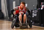 24 May 2025; Alan Lynch of Rebel Wheelers MSC during the Irish Wheelchair Rugby League final match between Ulster Barbarians and Rebel Wheelers MSC at the IWA Sports Centre in Clontarf, Dublin. The Irish Wheelchair Rugby League came to its conclusion at IWA-Sport, Clontarf, where Cork’s Rebel Wheelers Multi-Sport Club, Leinster Wheelchair Rugby Club and Ulster Barbarians faced off to decide who’d be crowned league champions. The league went right down to the wire with all three sides still mathematically able to clinch the title. Photo by Tyler Miller/Sportsfile