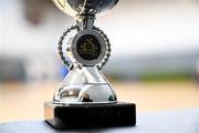 24 May 2025; A general view of the trophy during the Irish Wheelchair Rugby League final match between Ulster Barbarians and Rebel Wheelers MSC at the IWA Sports Centre in Clontarf, Dublin. The Irish Wheelchair Rugby League came to its conclusion at IWA-Sport, Clontarf, where Cork’s Rebel Wheelers Multi-Sport Club, Leinster Wheelchair Rugby Club and Ulster Barbarians faced off to decide who’d be crowned league champions. The league went right down to the wire with all three sides still mathematically able to clinch the title. Photo by Tyler Miller/Sportsfile