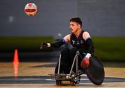 24 May 2025; Alan Patterson of Ulster Barbarians during the Irish Wheelchair Rugby League final match between Ulster Barbarians and Rebel Wheelers MSC at the IWA Sports Centre in Clontarf, Dublin. The Irish Wheelchair Rugby League came to its conclusion at IWA-Sport, Clontarf, where Cork’s Rebel Wheelers Multi-Sport Club, Leinster Wheelchair Rugby Club and Ulster Barbarians faced off to decide who’d be crowned league champions. The league went right down to the wire with all three sides still mathematically able to clinch the title. Photo by Tyler Miller/Sportsfile
