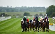 24 May 2025; Runners and riders during the Avenuebloodstock.com Irish EBF Maiden during day two of the Tattersalls Irish Guineas Festival at The Curragh Racecourse in Kildare. Photo by Seb Daly/Sportsfile