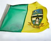 24 May 2025; A detailed view of a sideline flag before the GAA Football All-Ireland Senior Championship Round 1 match between Meath and Cork at Páirc Tailteann in Navan, Meath. Photo by Thomas Flinkow/Sportsfile