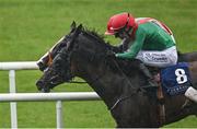 24 May 2025; Apercu, 8, with Billy Lee up, on their way to winning the Tulfarris Hotel And Golf Resort Handicap, from second place Cloud Seeker, behind, with Andrew Joseph Slattery up, during day two of the Tattersalls Irish Guineas Festival at The Curragh Racecourse in Kildare. Photo by Seb Daly/Sportsfile