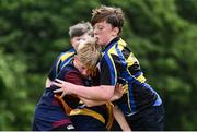 24 May 2025; Hugh Lohan of Clara, Offaly, in action during the X Rugby 7s Boys match between Moate, Westmeath, and Clara, Offaly, during day one of the Cairn Community Games Multi-Sports Finals 2025 at Gormanston Park in Meath. Photo by Shauna Clinton/Sportsfile