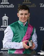 24 May 2025; Jockey Colin Keane after winning the Tattersalls Irish 2,000 Guineas on Field Of Gold during day two of the Tattersalls Irish Guineas Festival at The Curragh Racecourse in Kildare. Photo by Seb Daly/Sportsfile