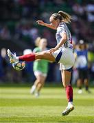 24 May 2025; Katie McCabe of Arsenal warms up before the UEFA Women's Champions League final match between Arsenal and Barcelona at Estádio José Alvalade in Lisbon, Portugal. Photo by Pedro Loureiro/Sportsfile