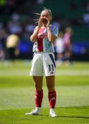 24 May 2025; Katie McCabe of Arsenal before the UEFA Women's Champions League final match between Arsenal and Barcelona at Estádio José Alvalade in Lisbon, Portugal. Photo by Pedro Loureiro/Sportsfile