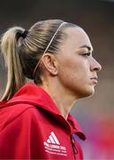 24 May 2025; Katie McCabe of Arsenal before the UEFA Women's Champions League final match between Arsenal and Barcelona at Estádio José Alvalade in Lisbon, Portugal. Photo by Pedro Loureiro/Sportsfile