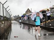 24 May 2025; A Meath supporter leaves the grounds after the GAA Football All-Ireland Senior Championship Round 1 match between Meath and Cork at Páirc Tailteann in Navan, Meath. Photo by Thomas Flinkow/Sportsfile