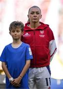 24 May 2025; Katie McCabe of Arsenal before the UEFA Women's Champions League final match between Arsenal and Barcelona at Estádio José Alvalade in Lisbon, Portugal. Photo by Pedro Loureiro/Sportsfile