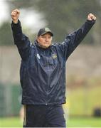 24 May 2025; Meath manager Robbie Brennan celebrates during the GAA Football All-Ireland Senior Championship Round 1 match between Meath and Cork at Páirc Tailteann in Navan, Meath. Photo by Thomas Flinkow/Sportsfile